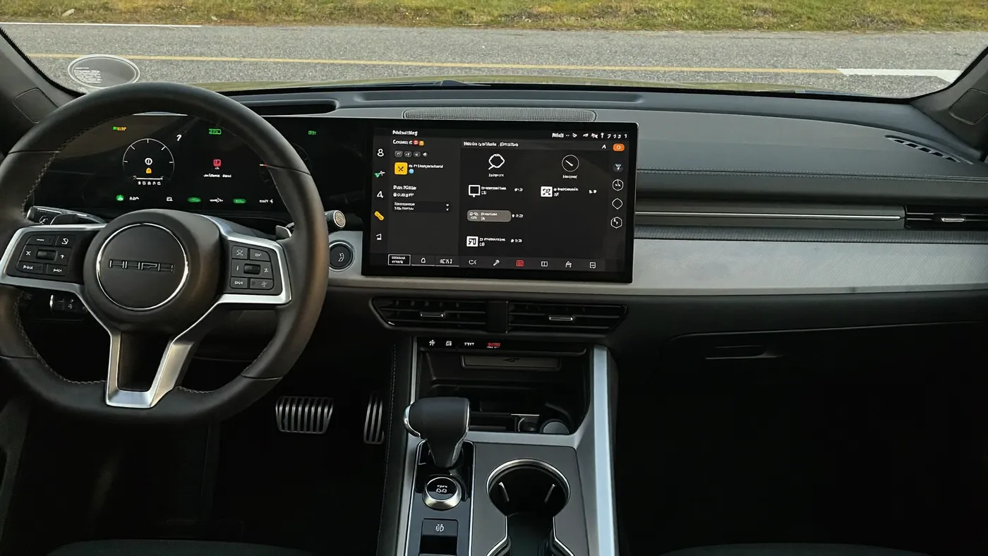 Automotive infotainment interface in a vehicle cockpit