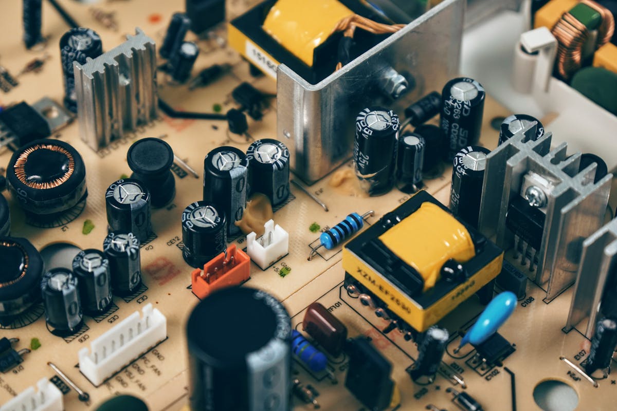 A rack of devices under test
