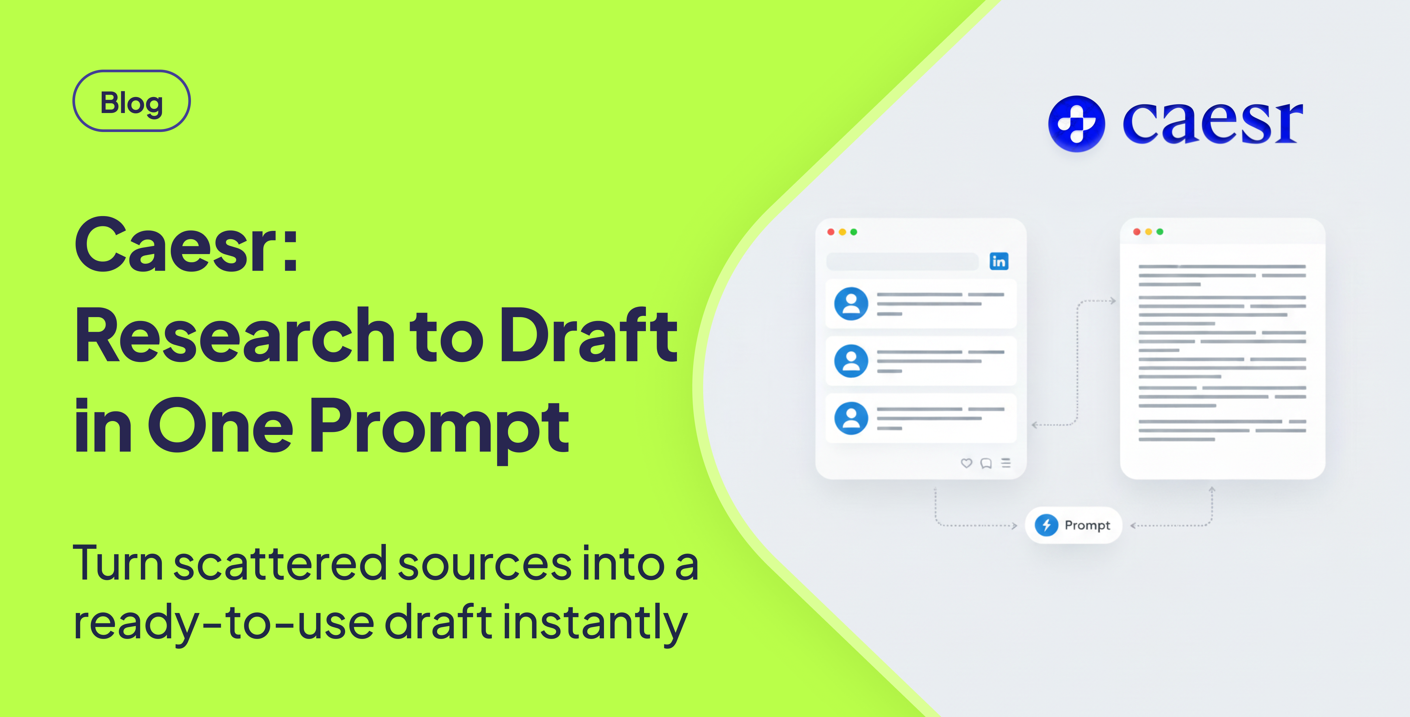 Caesr: Automate Content Research and Drafting with One Prompt