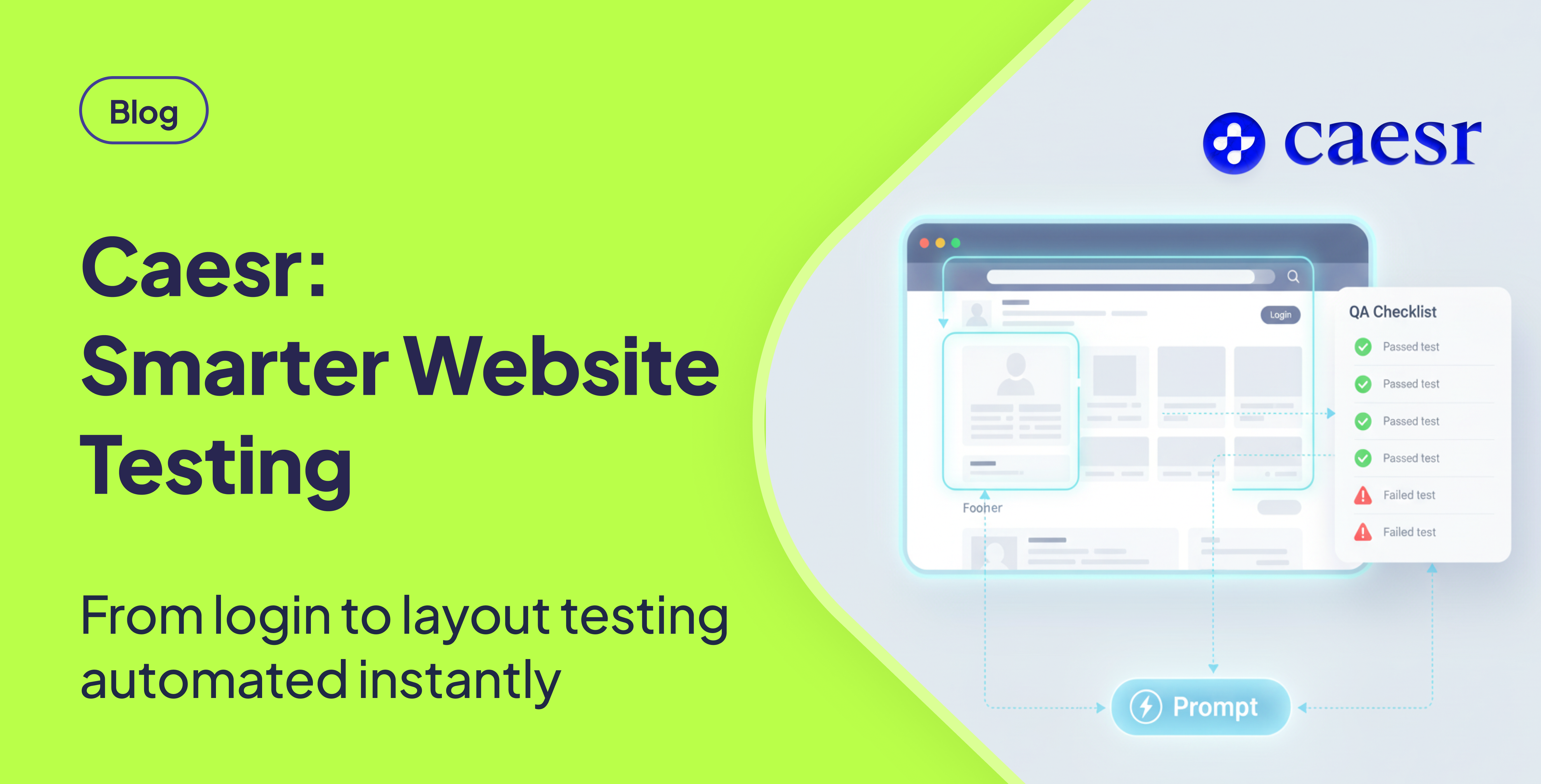 Caesr: One Prompt, Full Website QA