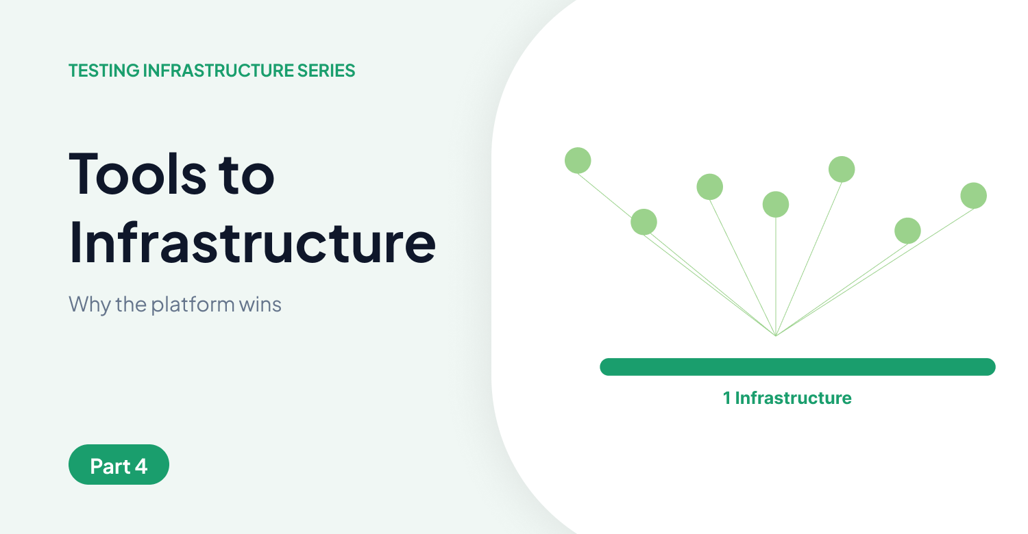 From Test Tools to Testing Infrastructure: Why the Platform Wins